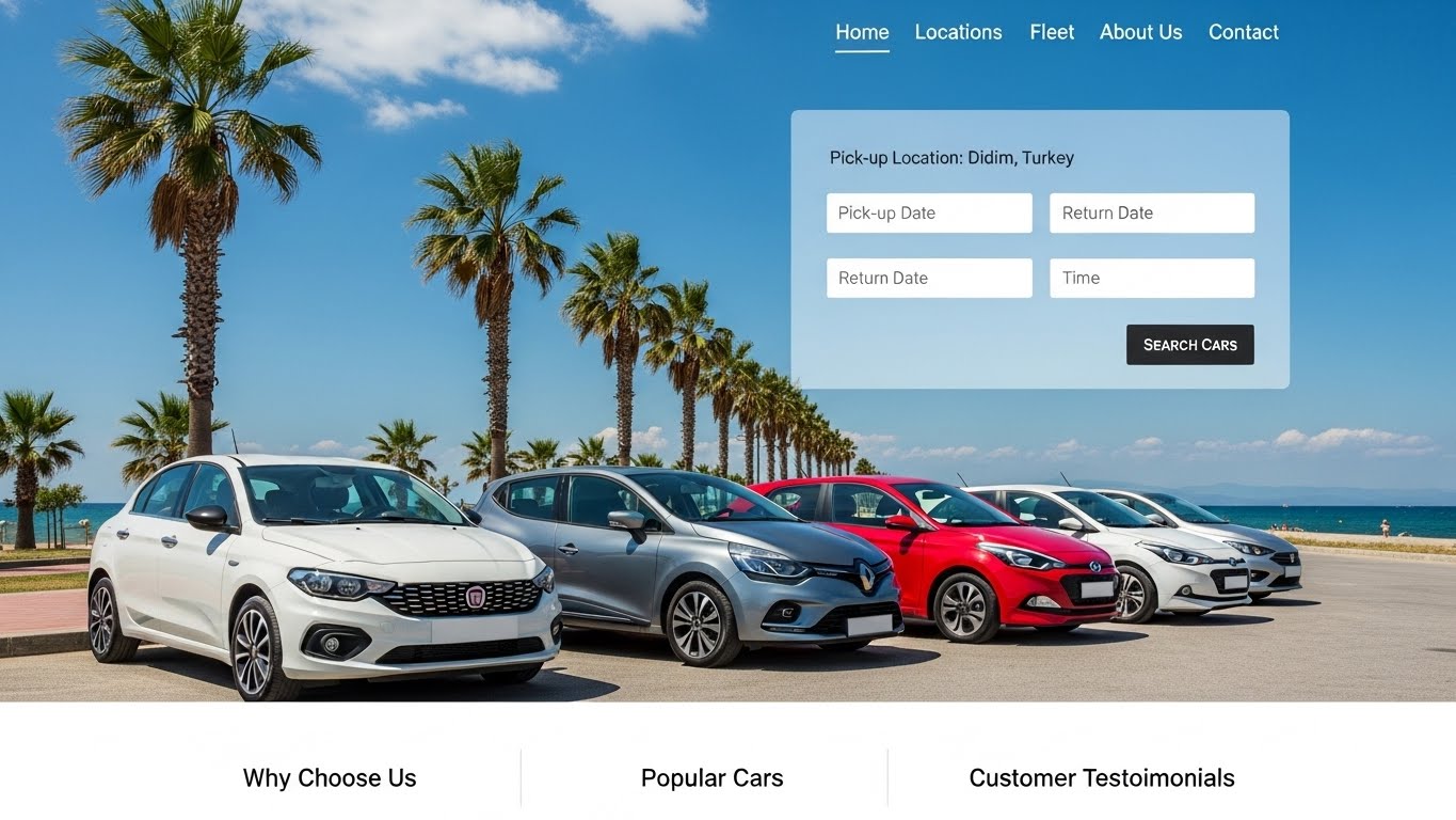 Car Rental Ana Sayfa Tasarımı